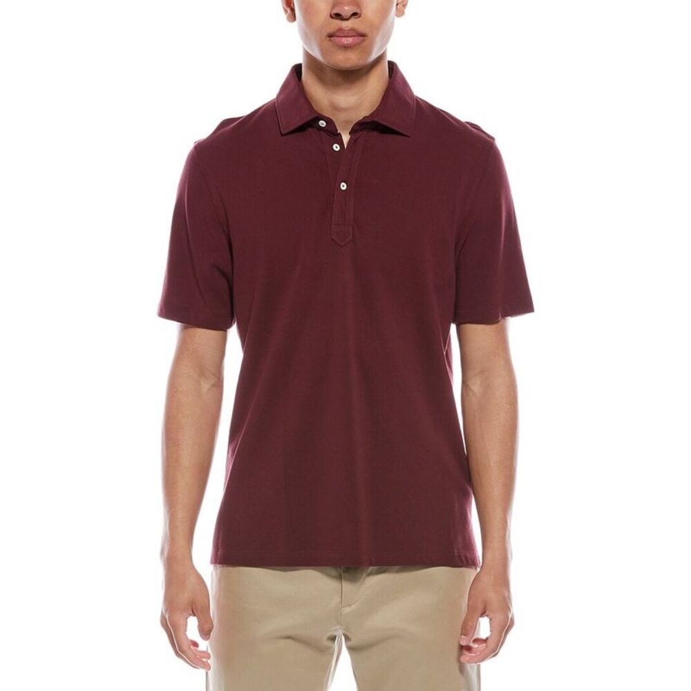 Brunello Cucinelli Mens  Pique Polo Shirt